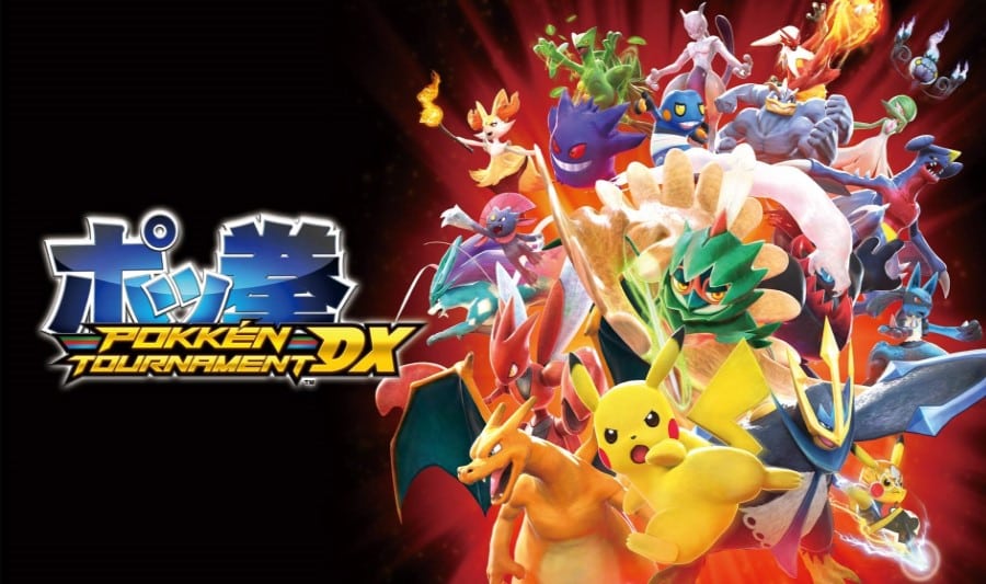 Logo and characters of Pokken Tournament DX video game